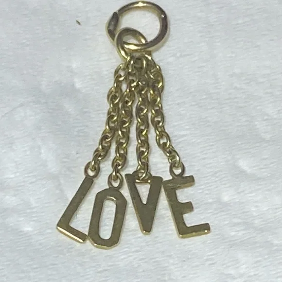 Antique 14k Gold LOVE Charm
